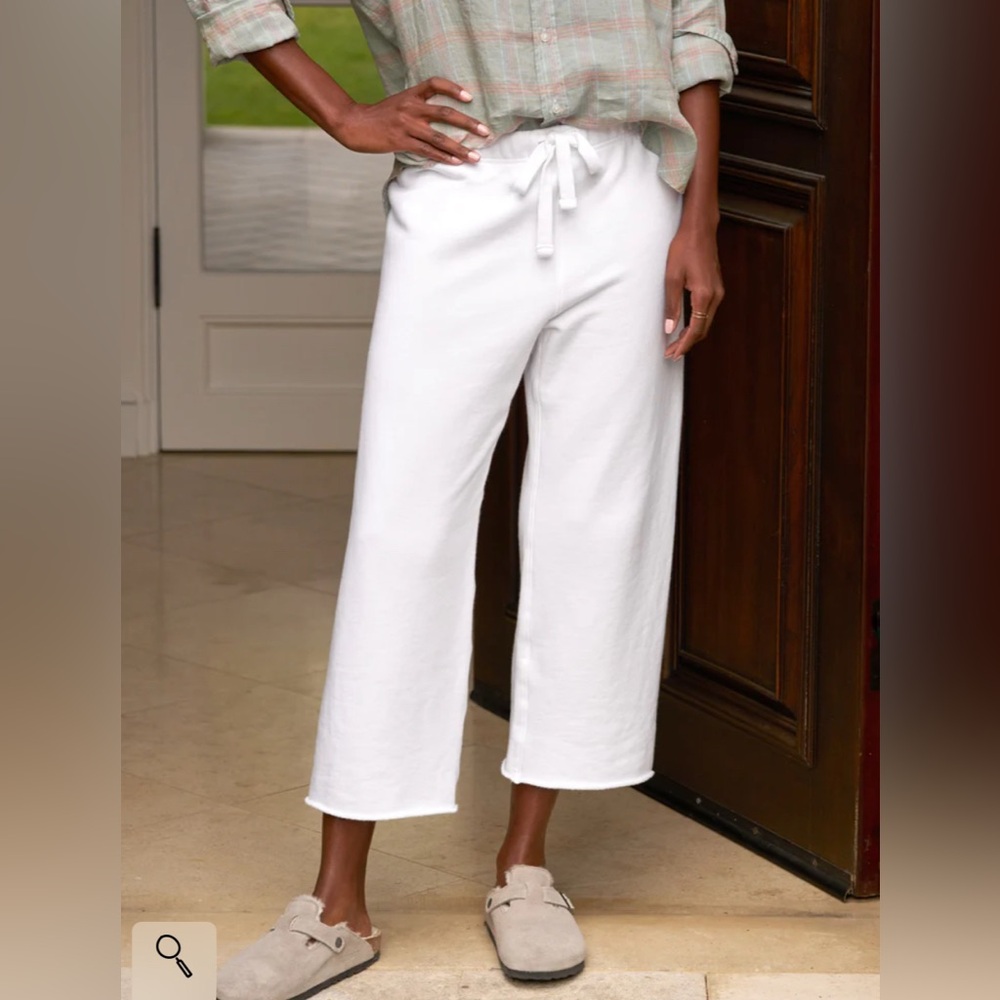 New Frank & Eileen Soft White fleece Catherine Sweatpants M